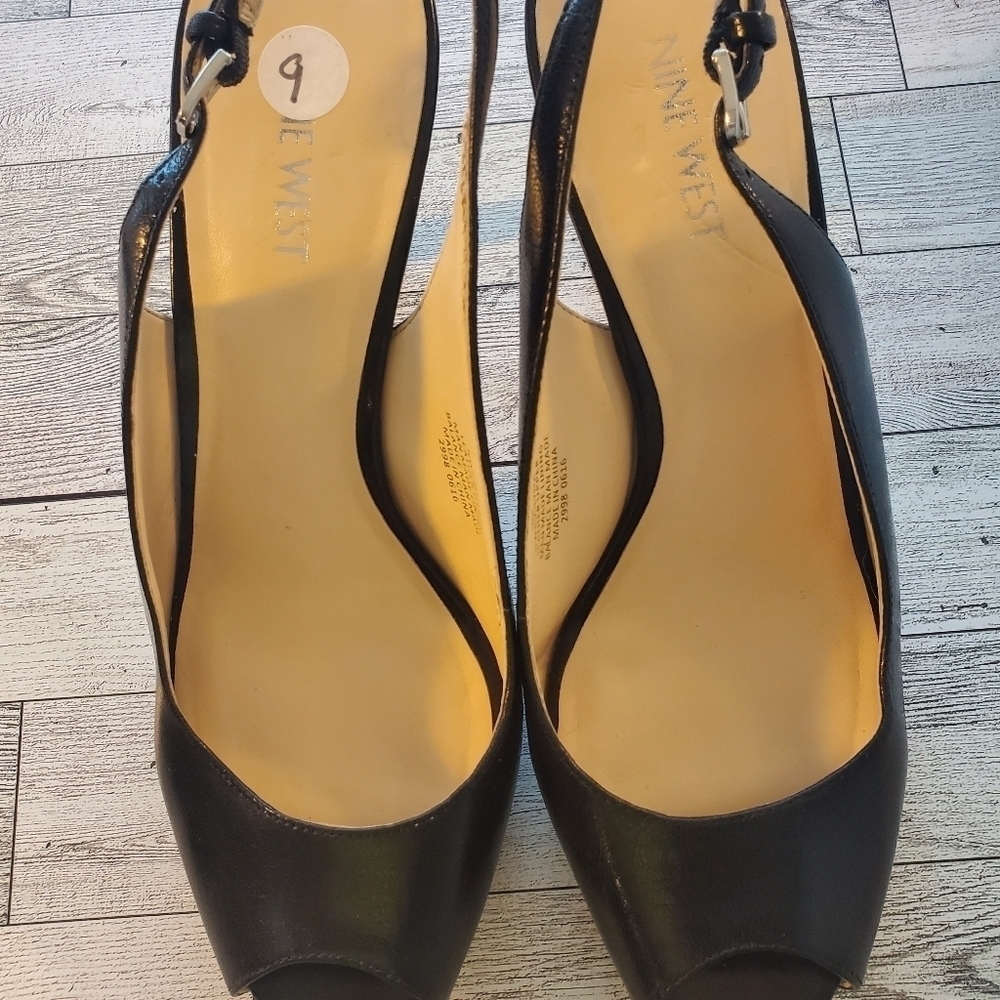 NINE WEST Woman's Black High Heels Sandals 9 M. - Picture 12 of 12